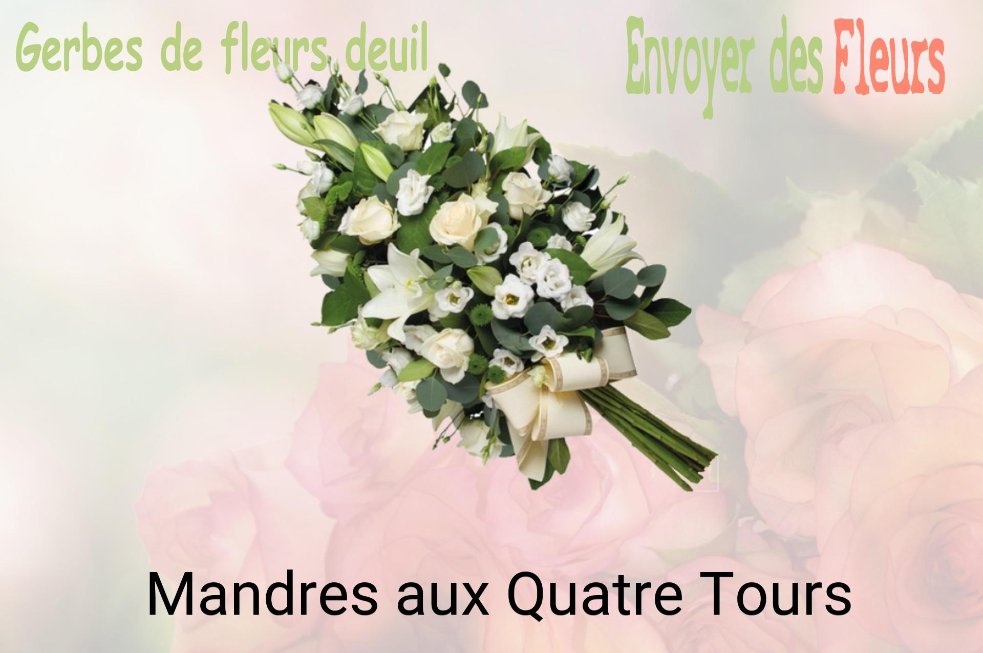 Gerbe de fleurs de deuil livrée à Mandres-aux-Quatre-Tours